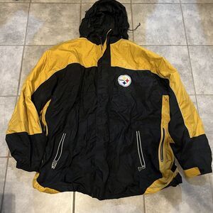 NFL Tag Pittsburgh Steelers Windbreaker Jacket Size 2XL Embroidered Read Desc